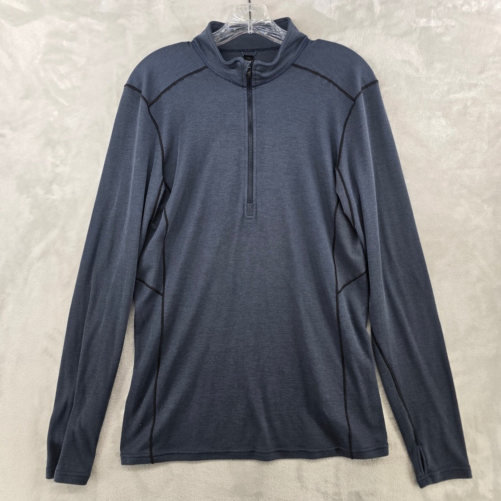 Kuhl Quarter Zip Pullover Baselayer Mens‎ Large Blue Performance Long Sleeve